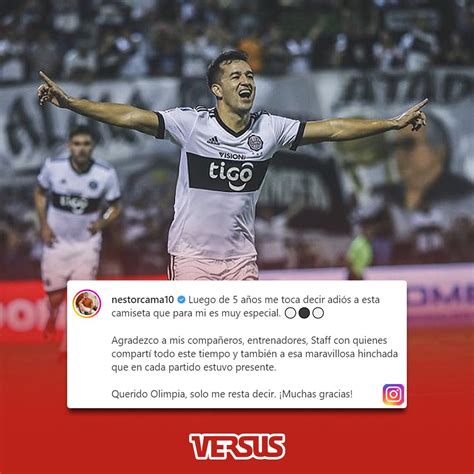 Versus On Twitter N Stor Camacho Se Despidi Del Club Olimpia A