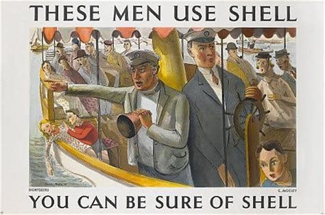 These men use Shell, sightseers poster by Charles Mozley on artnet