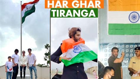 Har Ghar Tiranga Shahrukh Khan Salman Khan Celebs Hoist National