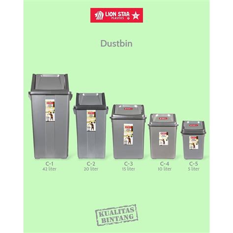 Jual Lion Star Dustbin Liter C Tempat Sampah Kotak Sampah Box