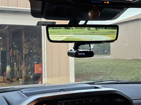 Installed Aftermarket Digital Rearview Mirror Gentex F150gen14 2021 Ford F 150 Tremor