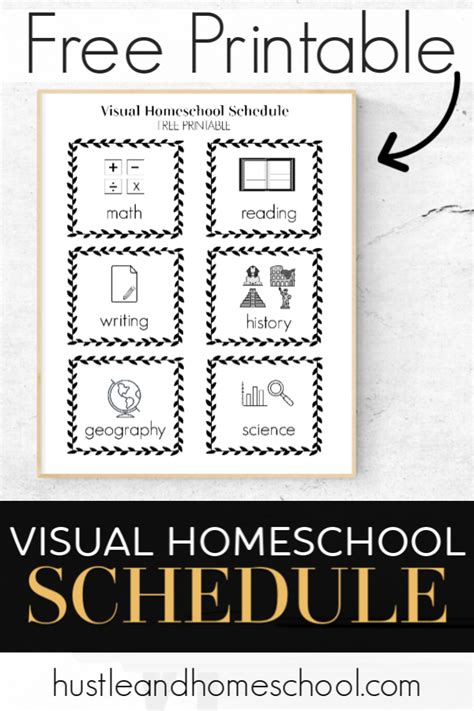 Visual Homeschool Schedule Plus Free Printable Homeschool Schedule