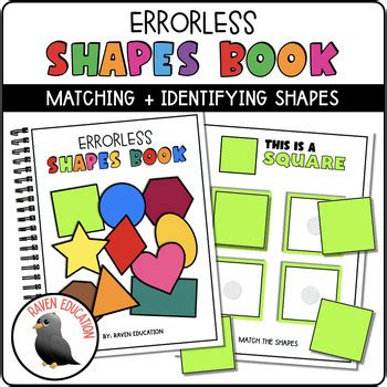 Errorless Shapes Book Matching Interactive Adapted Special