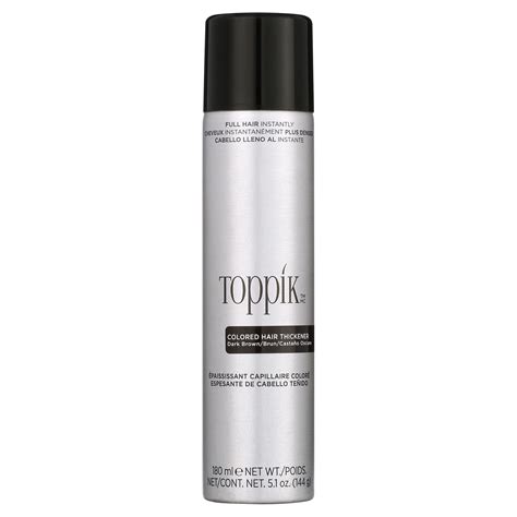 Toppik Dark Brown Colored Hair Thickener Durable Dry Formula Instant