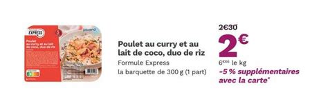 Promo Poulet Au Curry Et Au Lait De Coco Duo De Riz Chez Picard