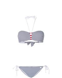 Navy Horizontal Striped Bikini Tops For Women Lookastic