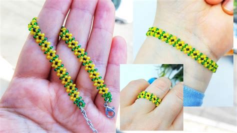 Kolay Ay I E I Bileklik Yap M Easy Sunflower Bracelet Ring Making