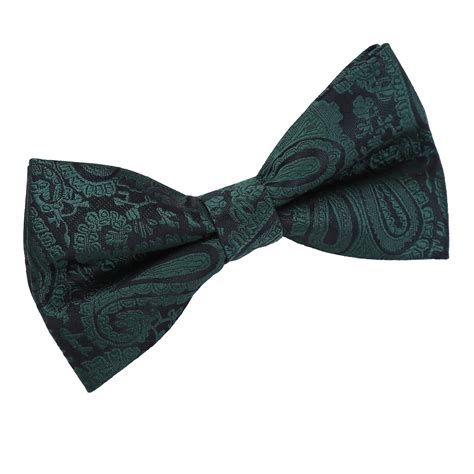 Men S Paisley Emerald Green Bow Tie