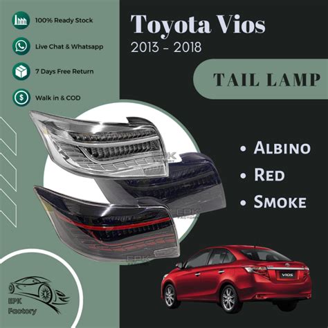 Toyota Vios Tail Lamp Tail Light Taillamp Taillight Led Ncp Dragon