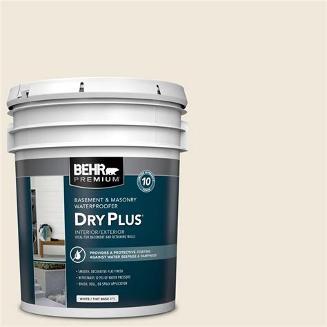 BEHR PREMIUM 5 Gal BW 13 Creamy Almond Flat Interior Exterior Dry