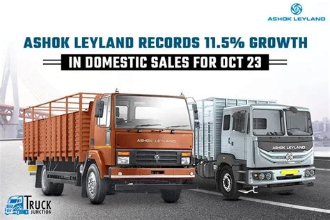 Ashok Leyland Truck Sales Report Oct 2023 Increased By 115