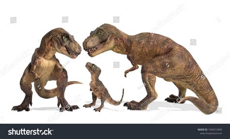 14 Loving Dino Parents T Rex Images, Stock Photos, 3D objects ...