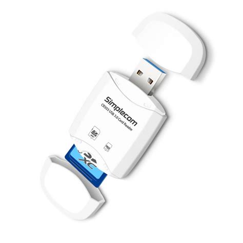 Simplecom Cr Slot Superspeed Usb Card Reader With Dual Caps