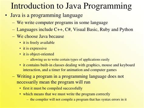 Ppt Introduction To Java Programming Powerpoint Presentation Free Download Id1753156