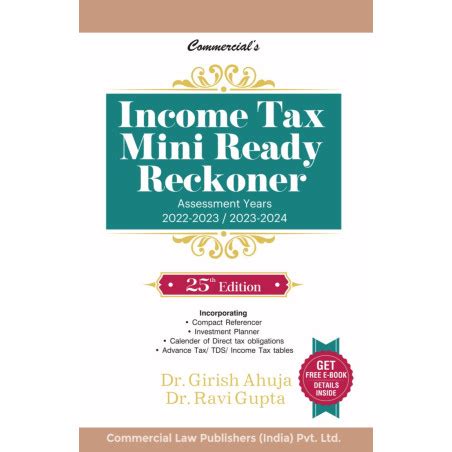 Commercial Income Tax Mini Ready Reckoner By Dr Girish Ahuja Dr Ravi