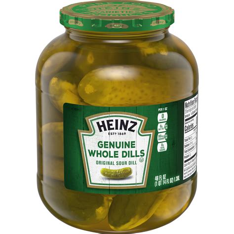 Heinz Genuine Whole Original Sour Dill Pickles 46 Fl Oz Shipt