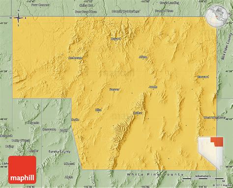 Savanna Style Map Of Elko County