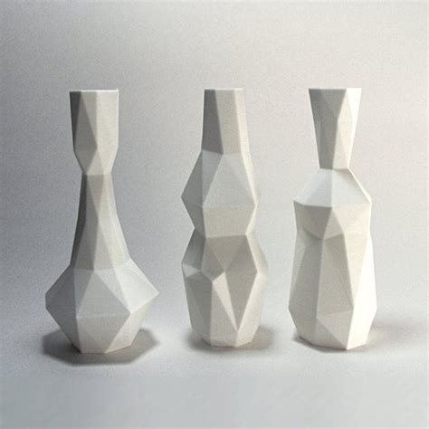 Picasso Style Cubist Art Vases Kitchen Accent Ledge Decor Tall White ...