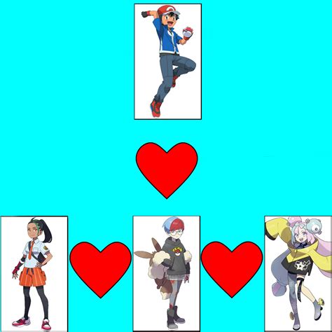 Ash X Nemona Penny And Iono Ot4 By Mangaanimechampion On Deviantart