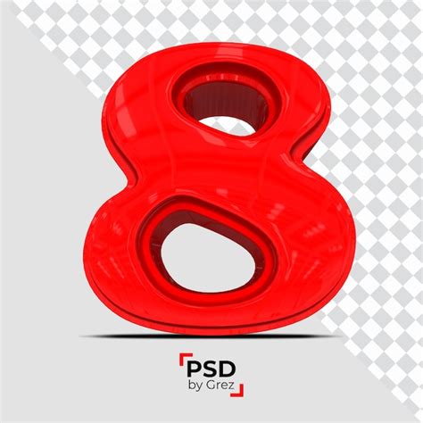 Num Ro En Police Brilliant D En Couleur Rouge D R Aliste Psd Premium