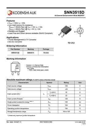 Snn Bnl Mosfet Datasheet Equivalente Reemplazo Hoja De