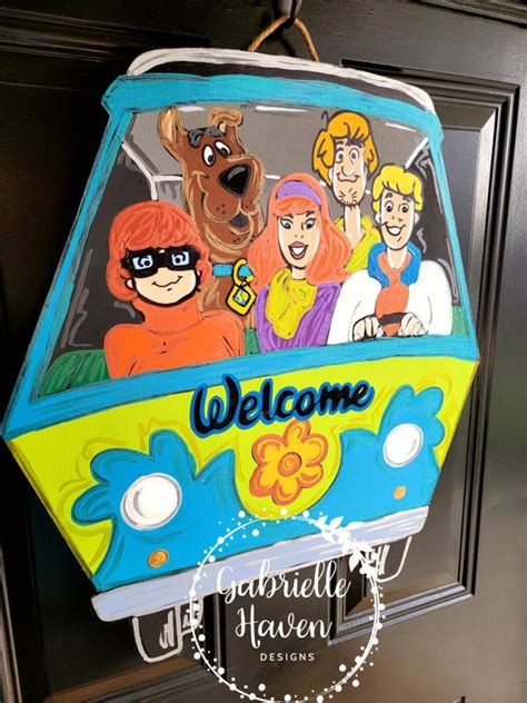 Scooby Doo Door Hanger Mystery Machine Door Hanger Dog Door Etsy