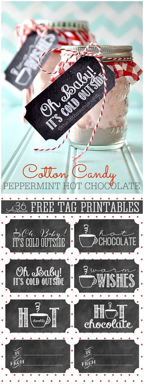 Hot Chocolate And Gift Tag Printable Christmas Diy Hot Chocolate