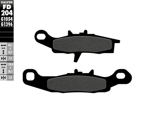 Galfer Semi Metallic Brake Pads Fd204g1054 Ebay