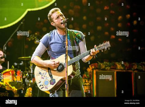 Chris Martin Of Coldplay Performs At Bankers Like Fieldhouse On July 20