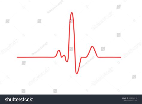 Cycle Heart Rate Line Graph Red Stock Illustration 1802160112