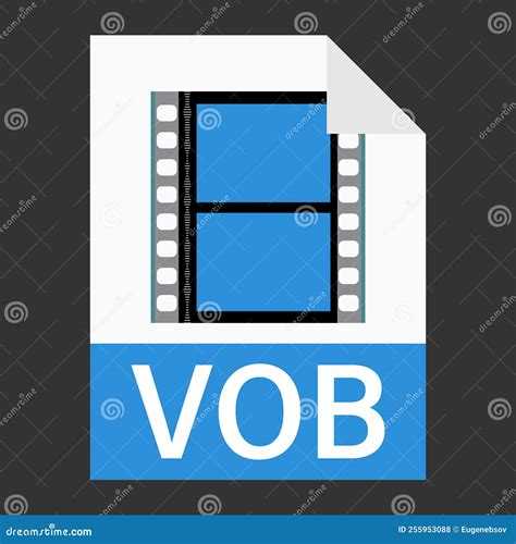 Modern Flat Design Of Vob Illustration File Icon For Web Stock Vector