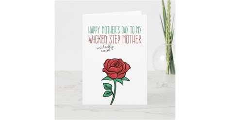 Mothers Day Funny Wicked Wickedly Cool Stepmom Card Zazzle