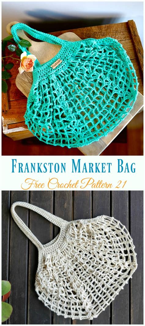 Extra Large Market Bag Free Crochet Pattern ~ French Market Mesh Bag Free Crochet Pattern