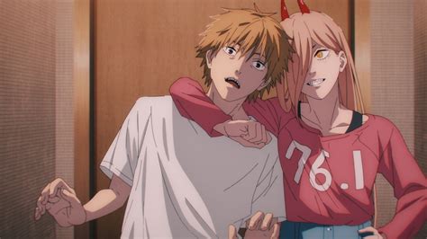 Denji And Power Being Best Friends From The Anime Series Chainsaw Man