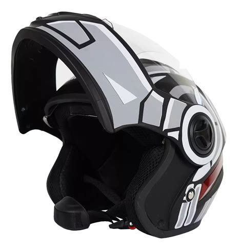 Casco Con Respirador Doble Lente Abatible Moto Talla M Eo Safe Imports