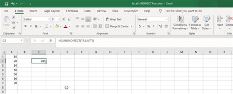 How To Use The INDIRECT Function In Excel