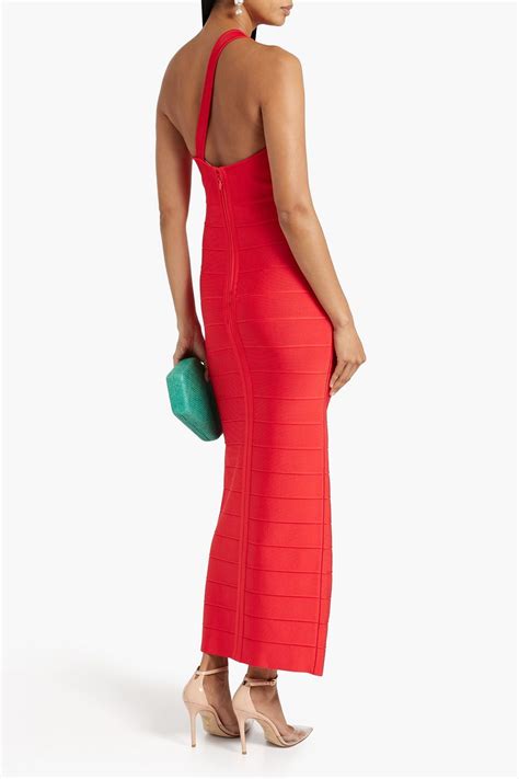 HERVÉ LÉGER One shoulder bandage maxi dress THE OUTNET