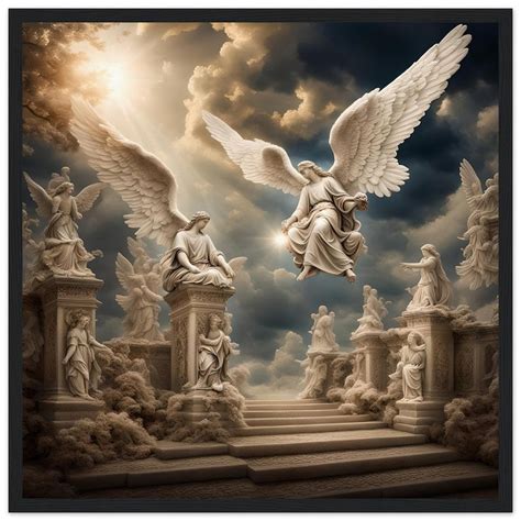 Heavenly Art Print God and Angels Museum Quality Matte Paper Wooden ...