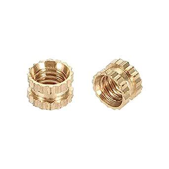 Uxcell Knurled Insert Nuts M X Mm L X Mm Od Female Thread Brass