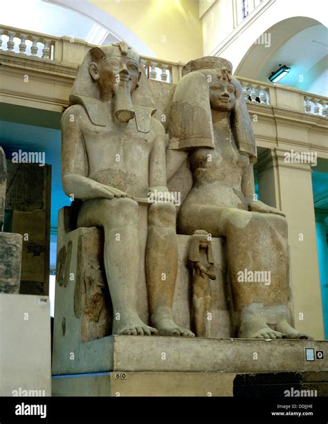 Amenhotep III Y Su Esposa Tiy 14th Siglo A C El Museo De