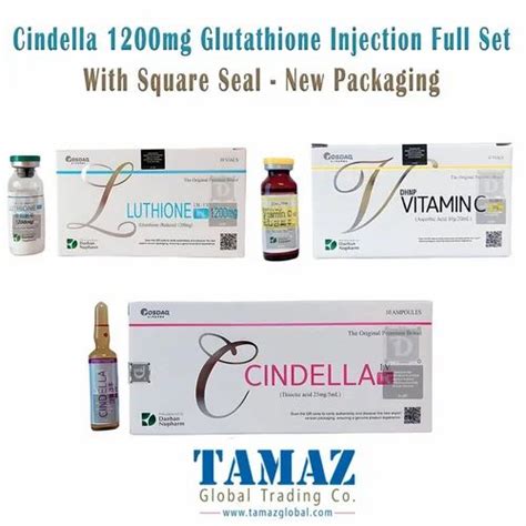 Cindella Mg Glutathione Injection With Square Seal New Design