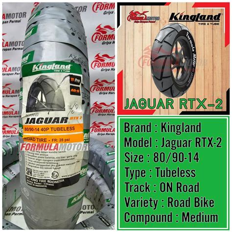 Jual Kingland Jaguar Rtx Ring Tubeless Donat Touring Ban Motor