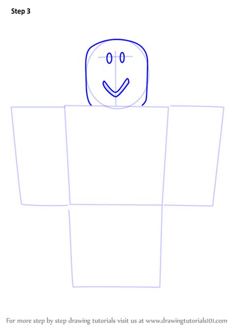 Learn How To Draw Noob From Roblox Roblox Step By Step Drawing