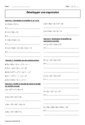 Calcul littéral 3ème Exercices cours évaluation révision pdf à