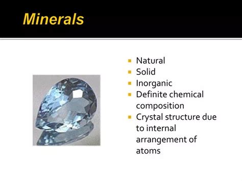 Ppt Minerals Powerpoint Presentation Free Download Id1996515