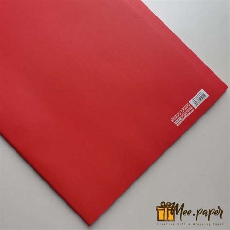 Jual Kertas Kado Sansan Wawa Motif Polos Red Bungkus Wrapping Paper