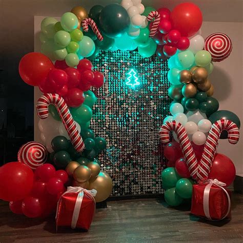 Christmas Balloon Arch Christmas Party Backdrop Office Christmas