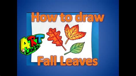 How To Draw Fall Leaves Youtube