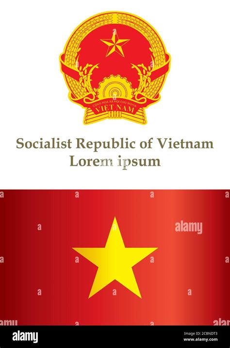 Bandera de Vietnam República Socialista de Vietnam plantilla para el