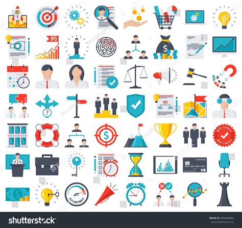 Business Icons Stock Vector 483446866 Shutterstock